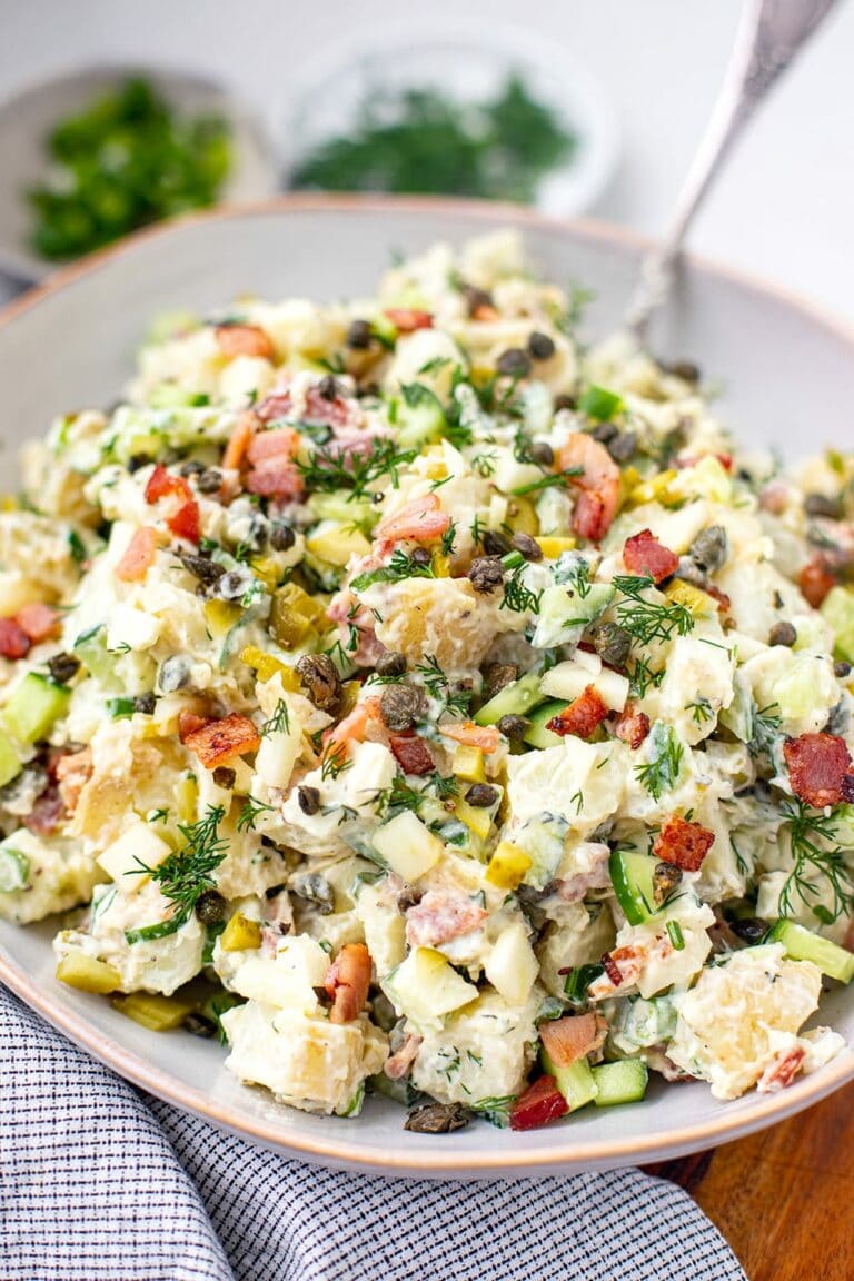 Potato Salad With Pickles, Capers & Dill
