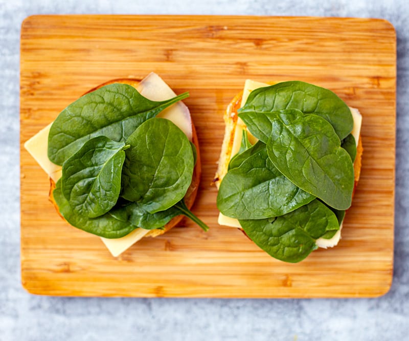 Spinach on the buns