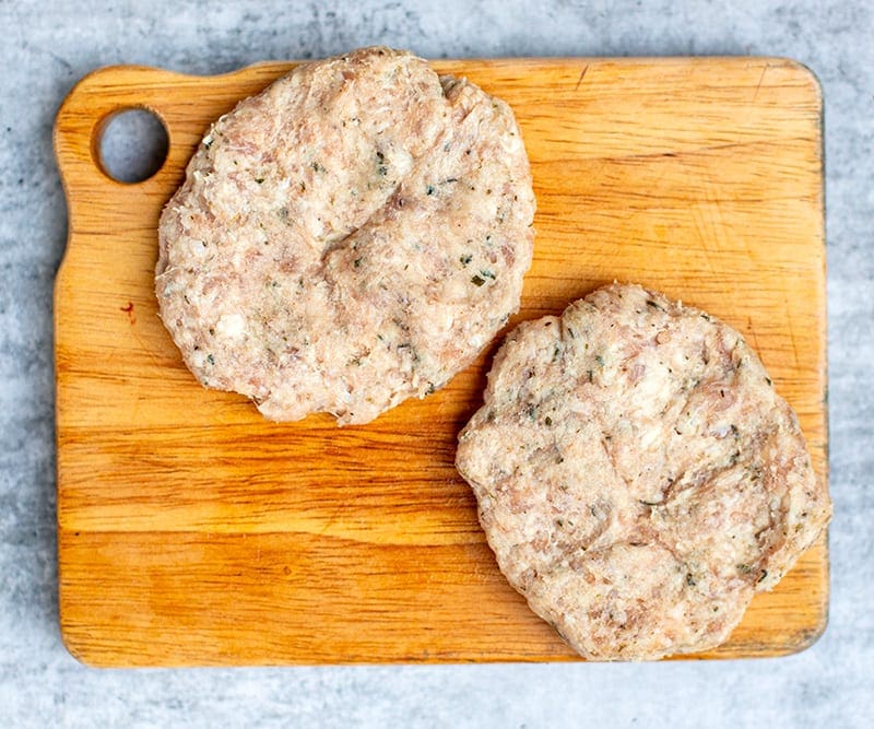 Breakfast burger patties