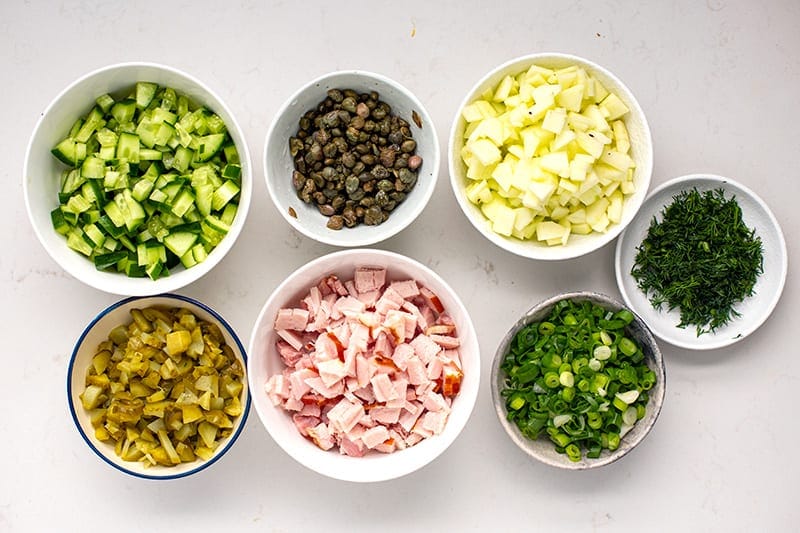 Ingredients for best potato salad