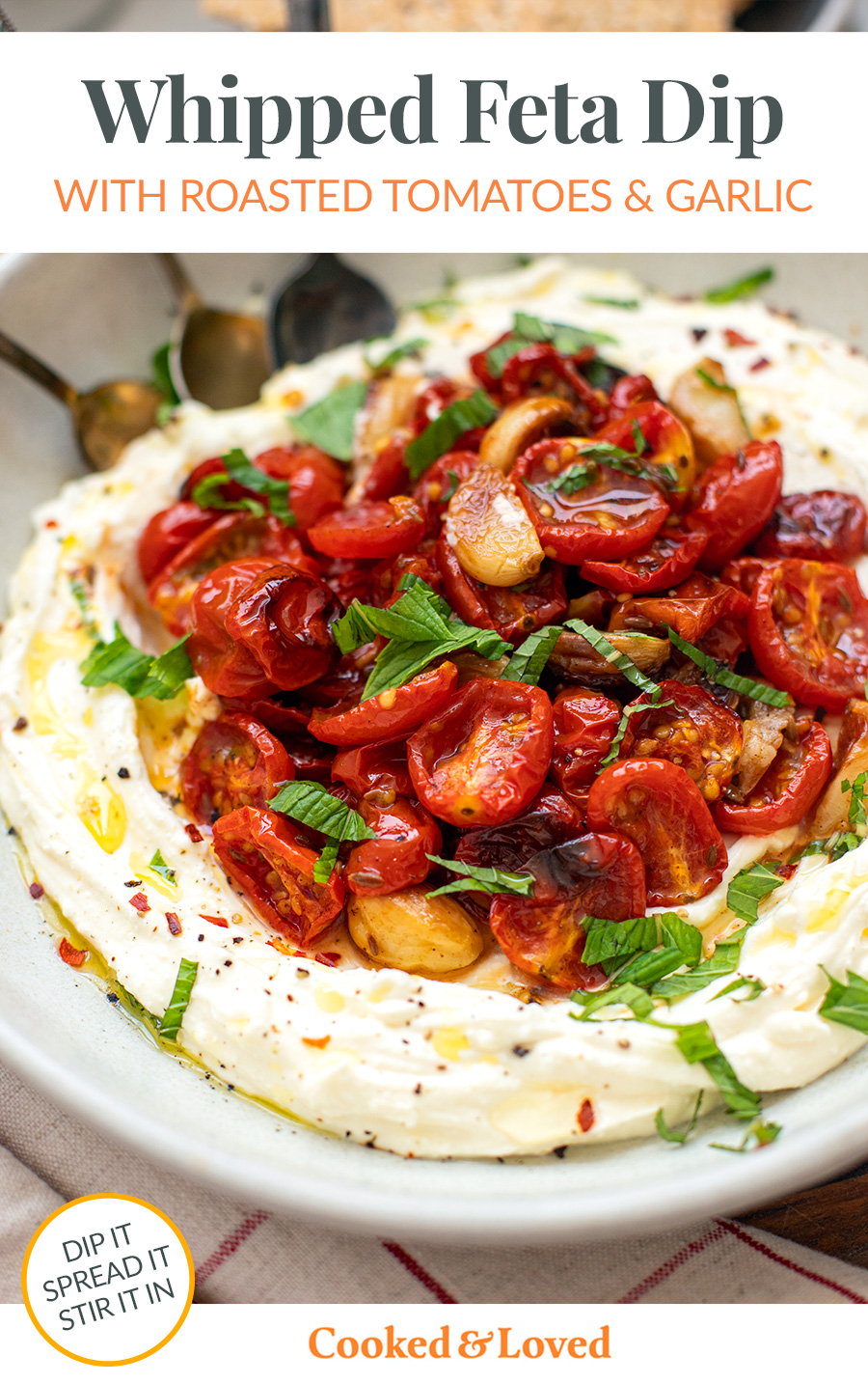 Whipped Feta With Roasted Tomatoes & Garlic