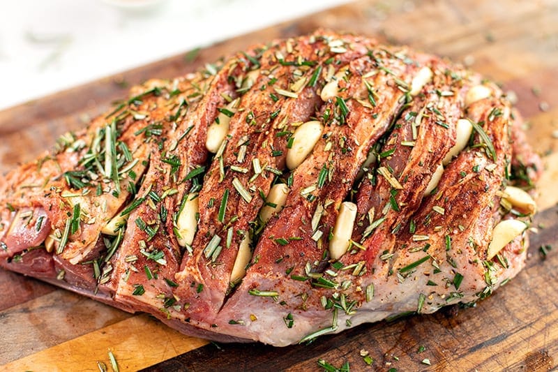 Garlic and rosemary lamb shoulder