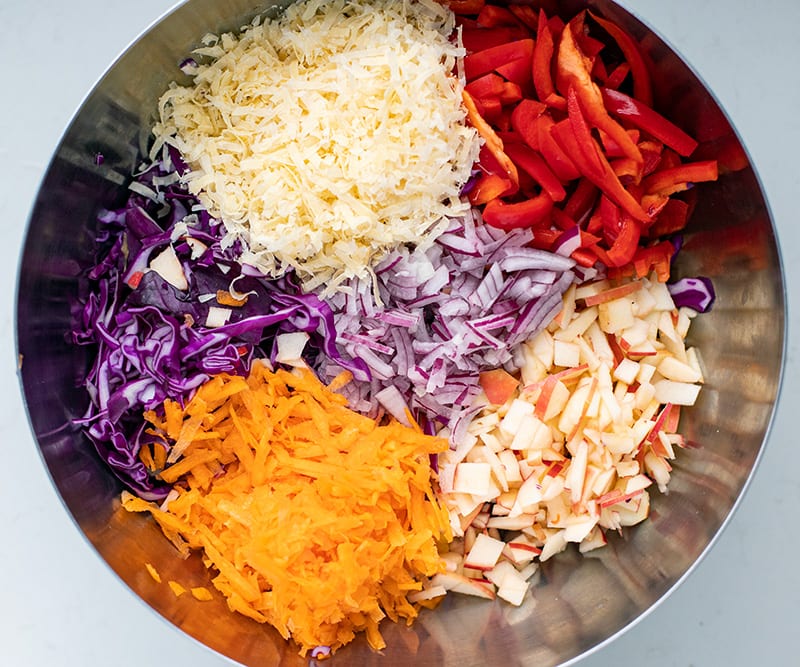 How to make coleslaw with red cabbage