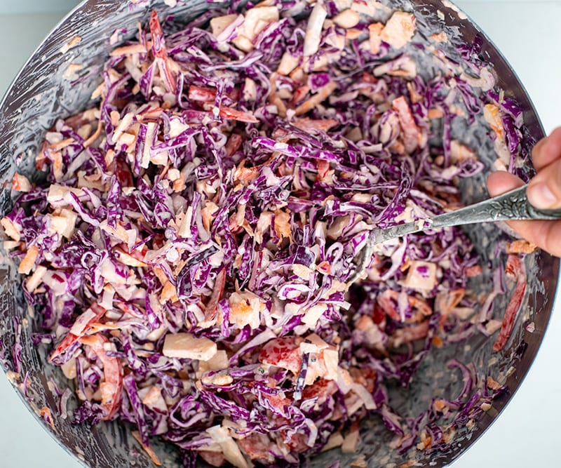 Coleslaw recipe with Red cabbage 