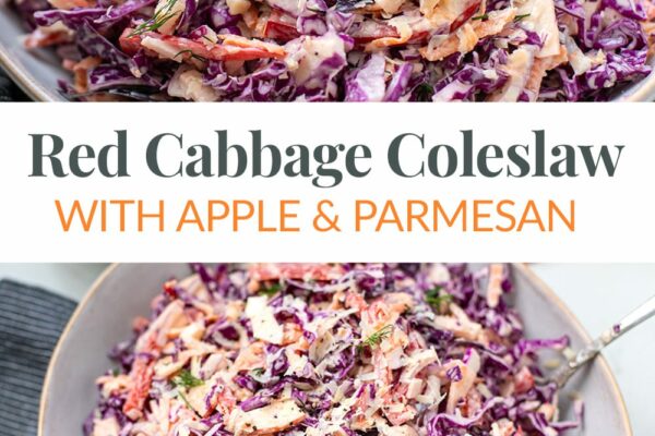 Red Cabbage Coleslaw With Apple & Parmesan