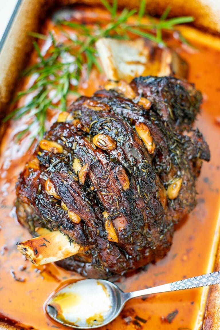 SlowCooked Lamb Shoulder With Rosemary Garlic & Honey