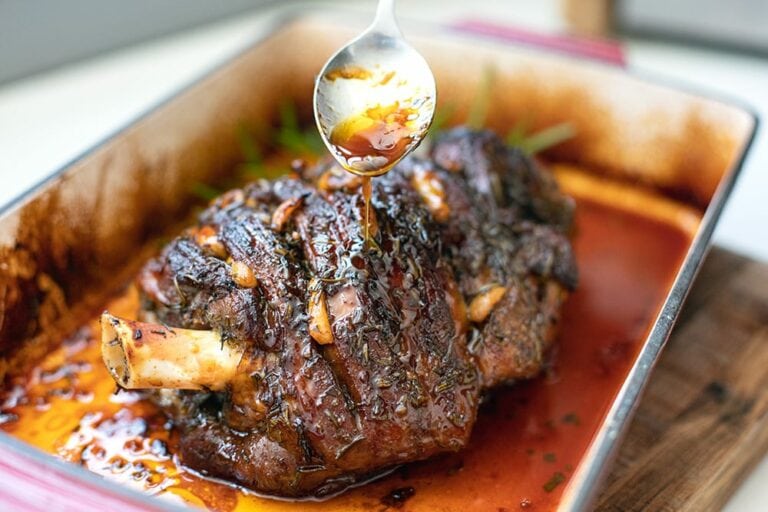 SlowCooked Lamb Shoulder With Rosemary Garlic & Honey