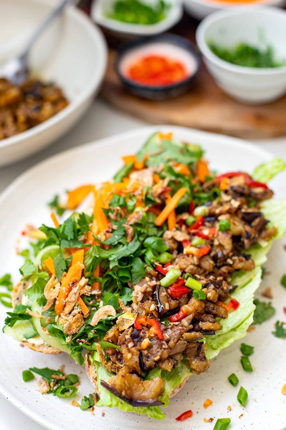 Eggplant Banh Mi Sandwich