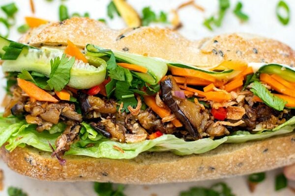 Vegetarian Banh Mi Eggplant Sandwich