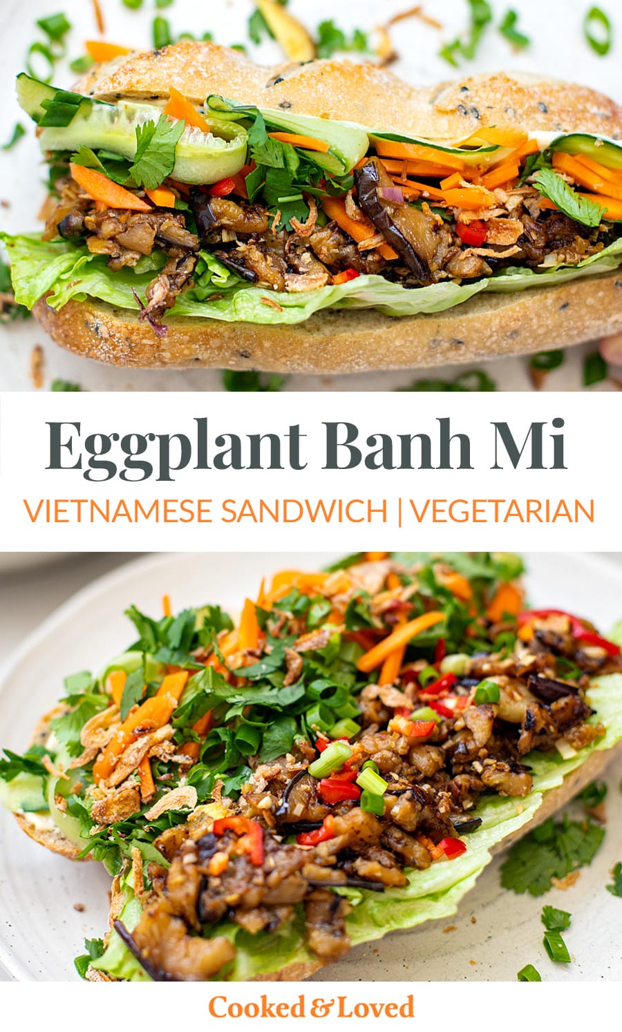 Vegetarian Banh Mi With Lemongrass Eggplant
