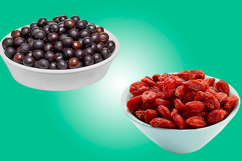 Goji berries and acai berries
