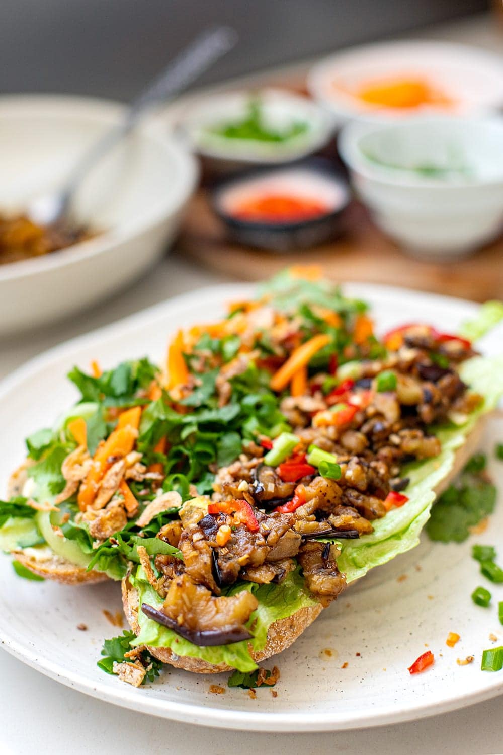 Vegetarian Banh Mi Eggplant Sandwich