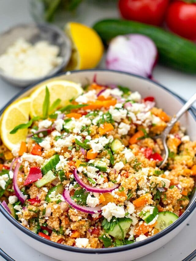 Couscous Salad Mediterranean Style Cooked & Loved