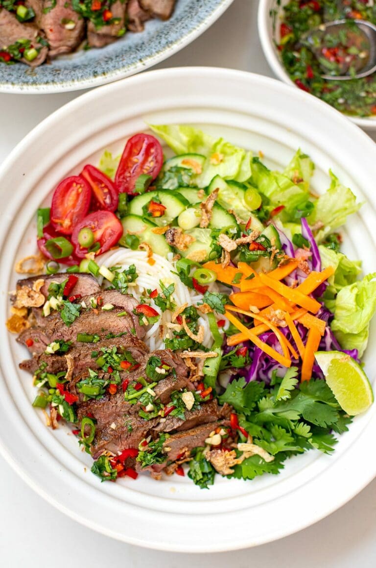 Crying Tiger Beef & Rice Noodle Salad Bowl