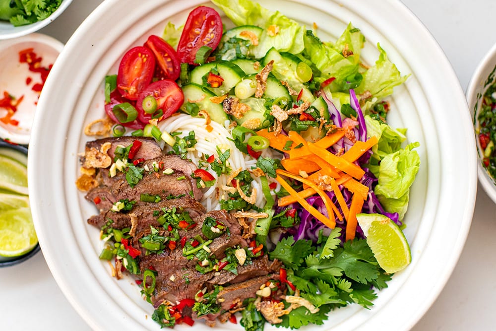 Crying Tiger Beef & Rice Noodle Salad Bowl