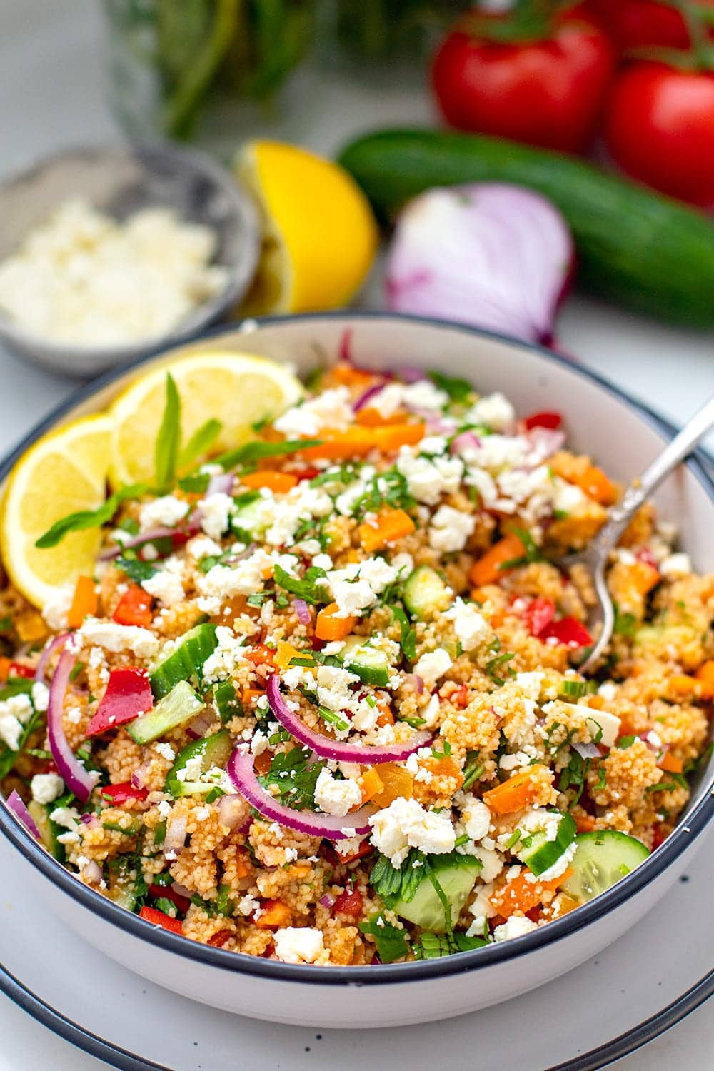 Mediterranean Couscous Salad With Feta