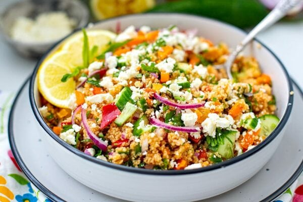 Mediterranean Couscous Salad With Feta