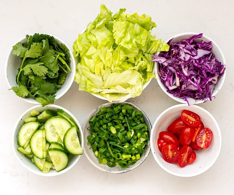 Rice noodle salad ingredients