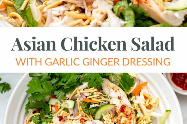 Asian Chicken Salad With Ginger Garlic Dressing