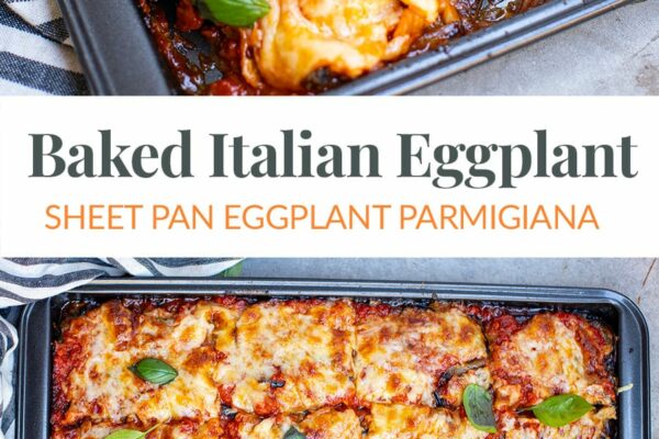 Sheet-Pan Baked Eggplant Parmigiana