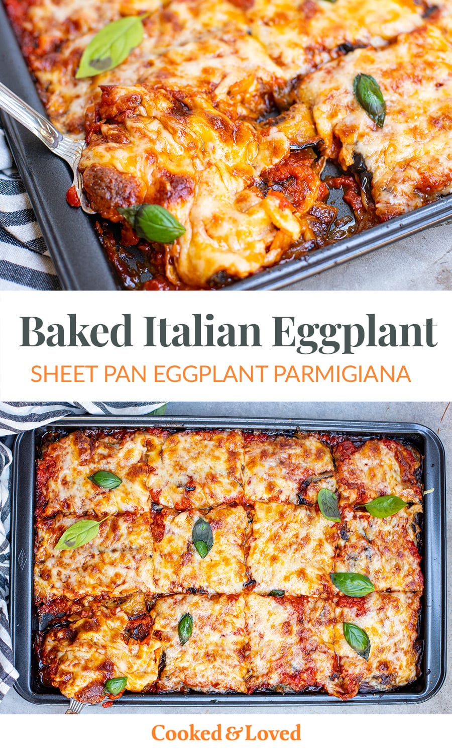 Sheet-Pan Baked Eggplant Parmigiana