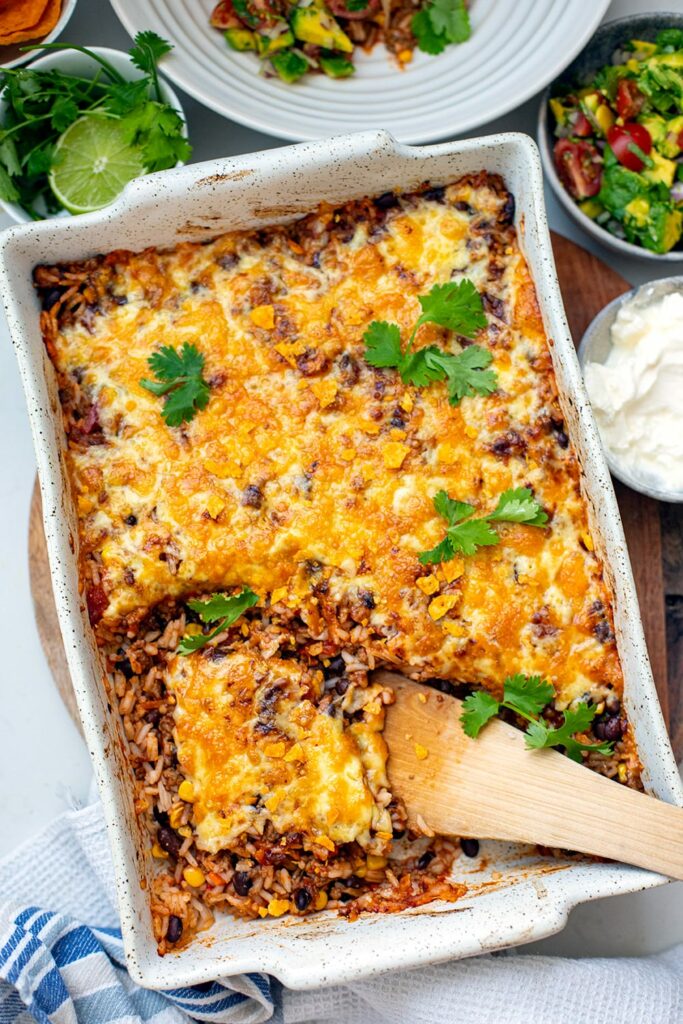 Mexican Beef & Rice Casserole