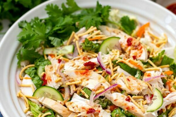 Wombok Salad With Chicken & Asian Dressing