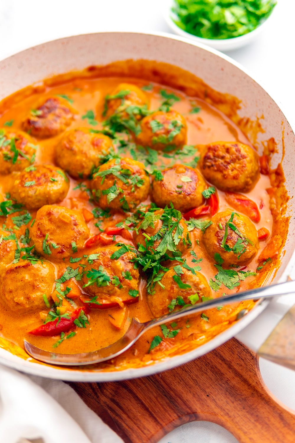 Curry Meatballs With Ground Turkey & Coconut Sauce