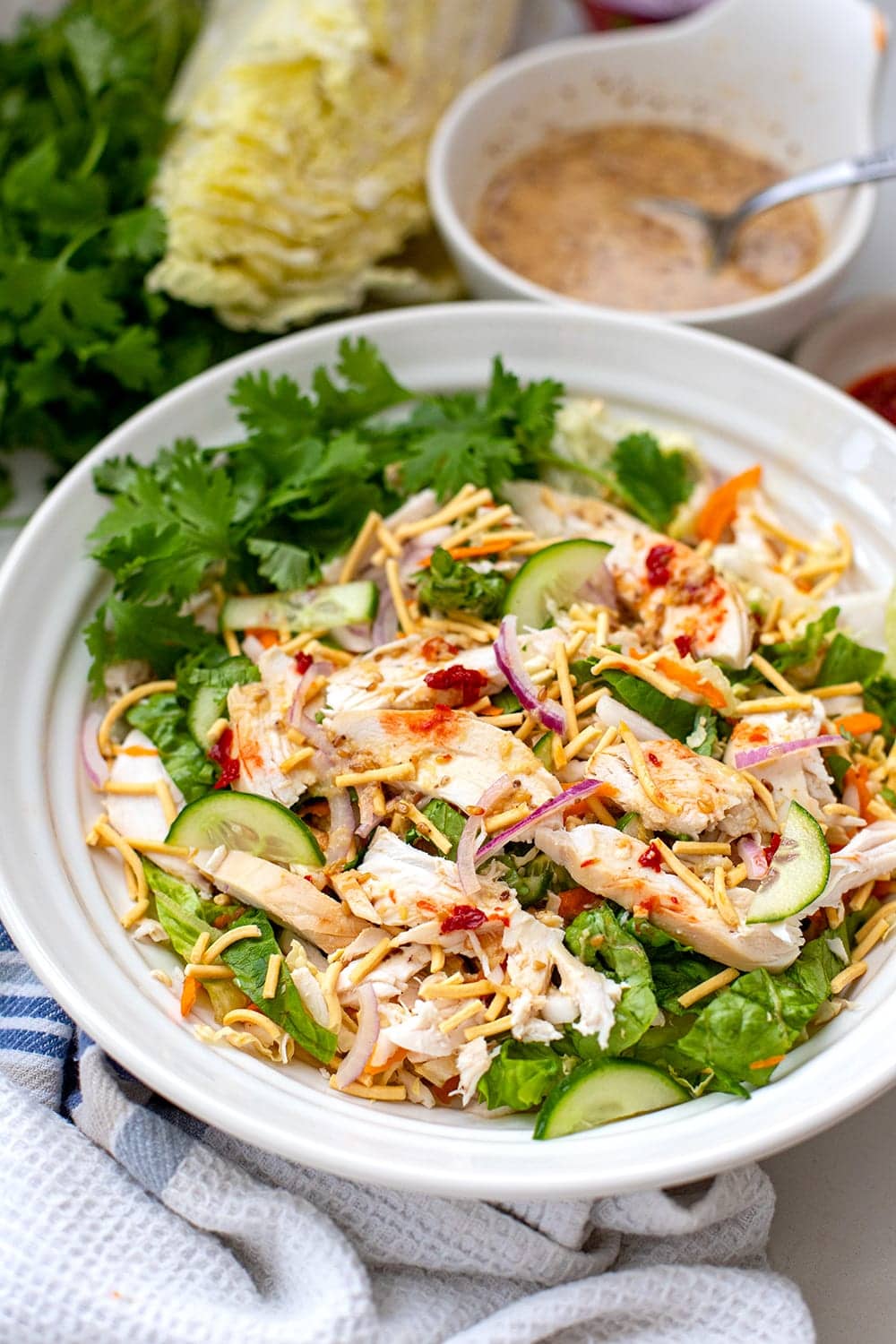 Wombok Salad With Chicken & Asian Dressing