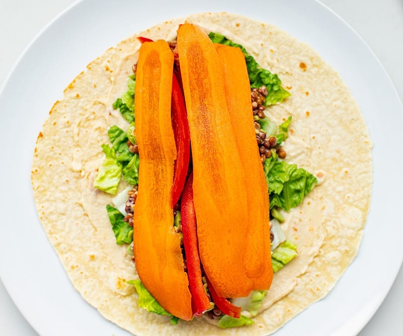 How to make a veggie wrap