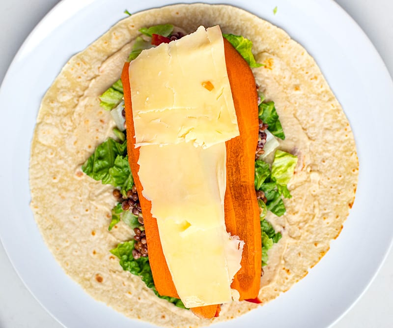 Veggie wrap with cheese