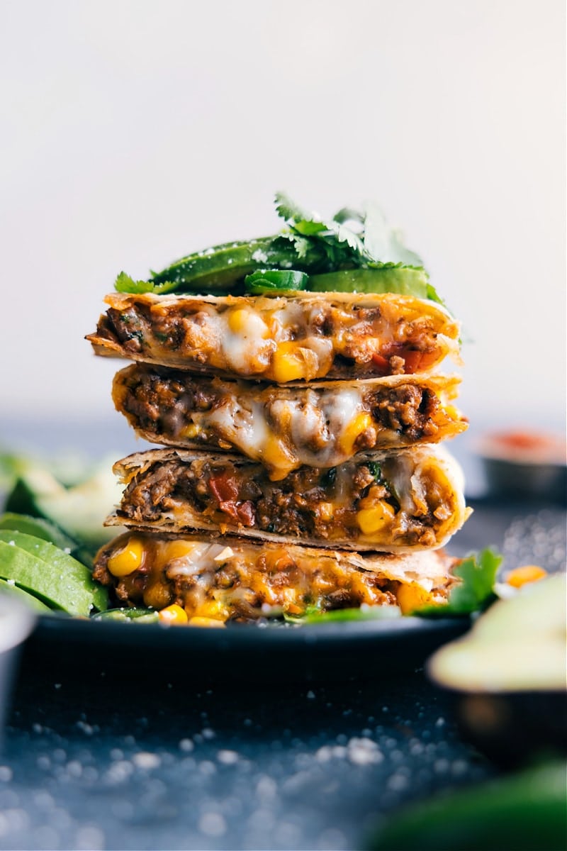 ground beef meal prep ideas: quesadillas