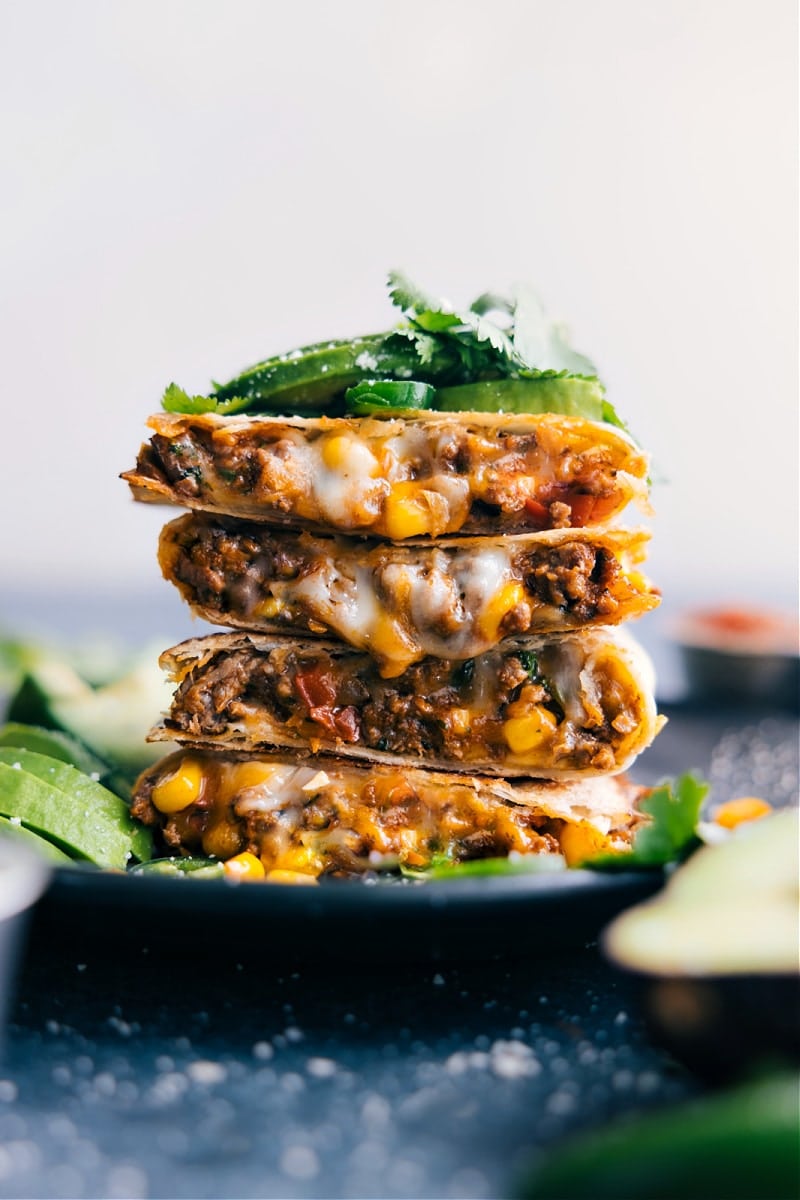 ground beef meal prep ideas: quesadillas 