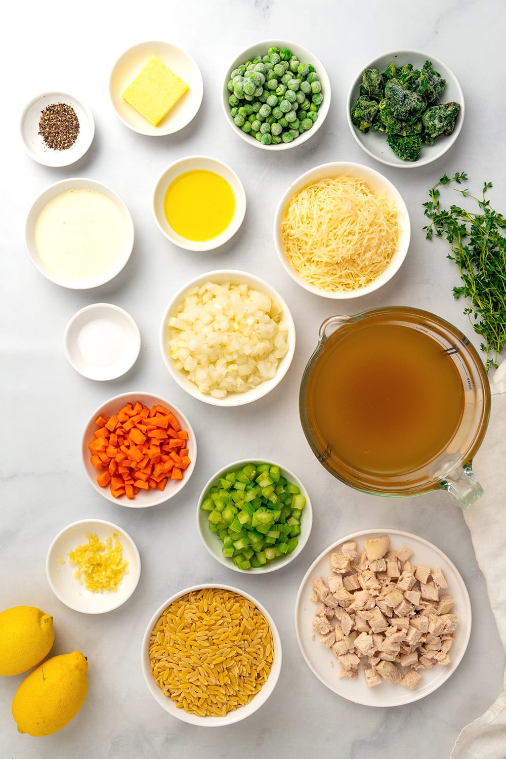 Chicken orzo ingredients