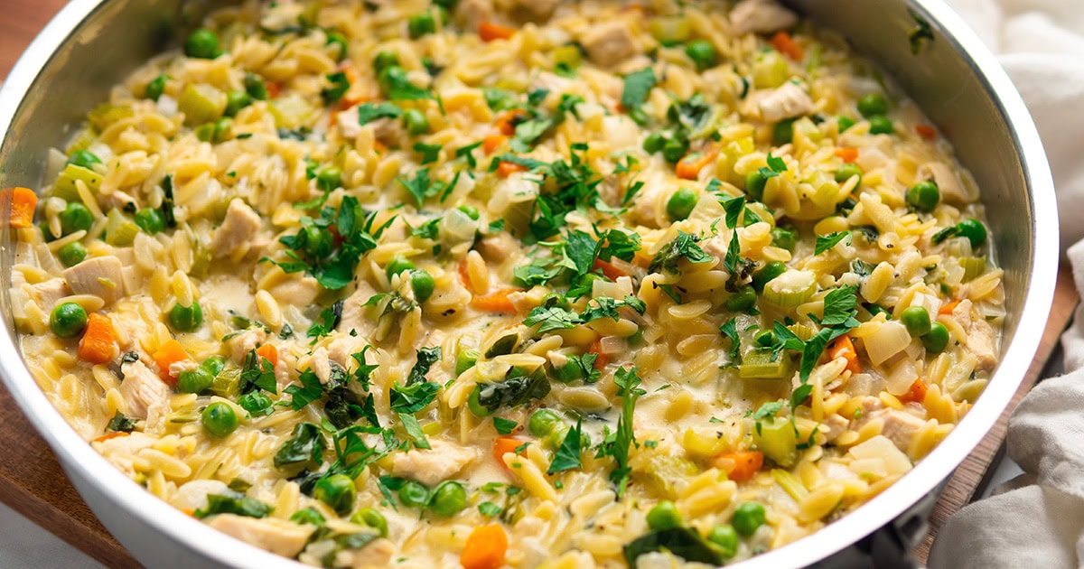 Lemon Chicken Orzo Pasta