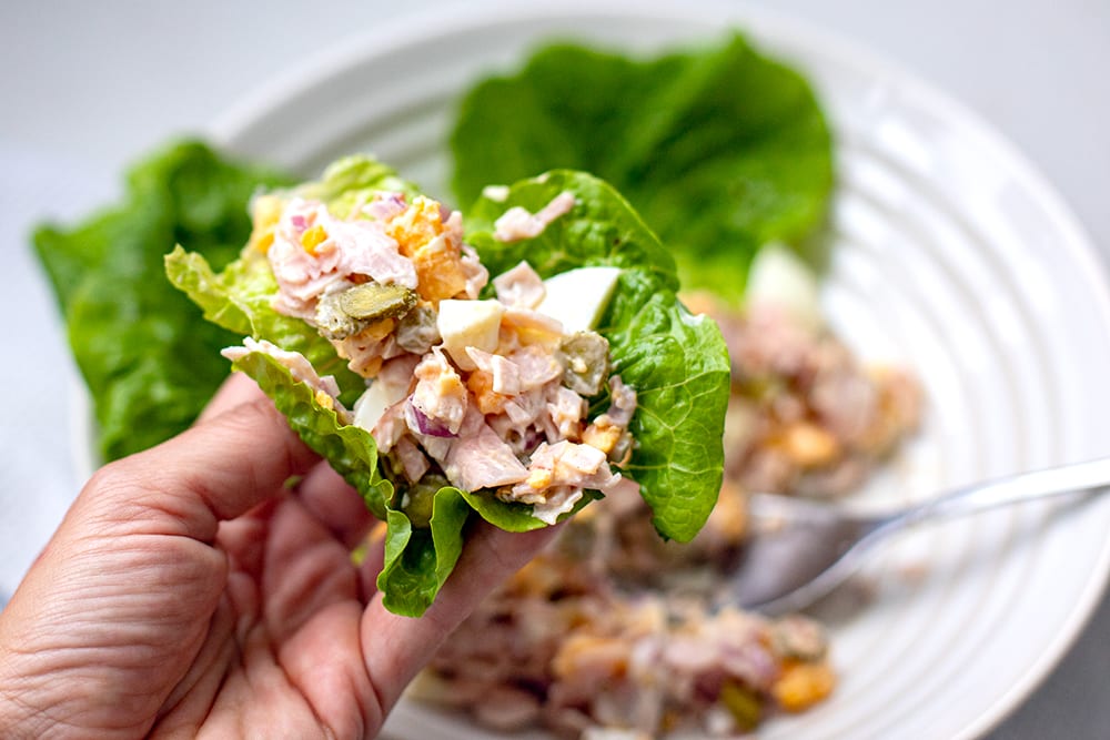 Egg salad lettuce wraps