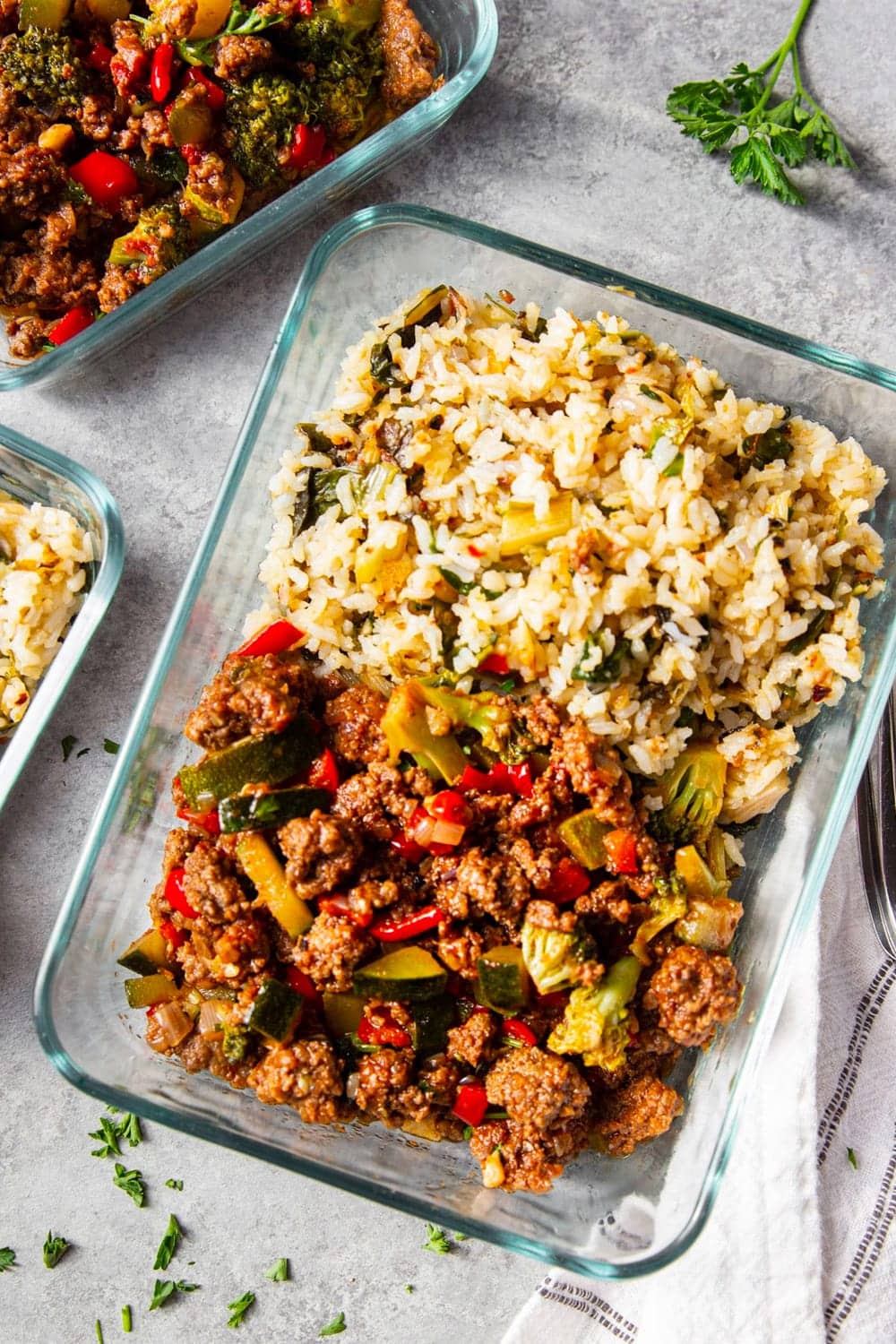 Ground Beef Fried Rice Bowls