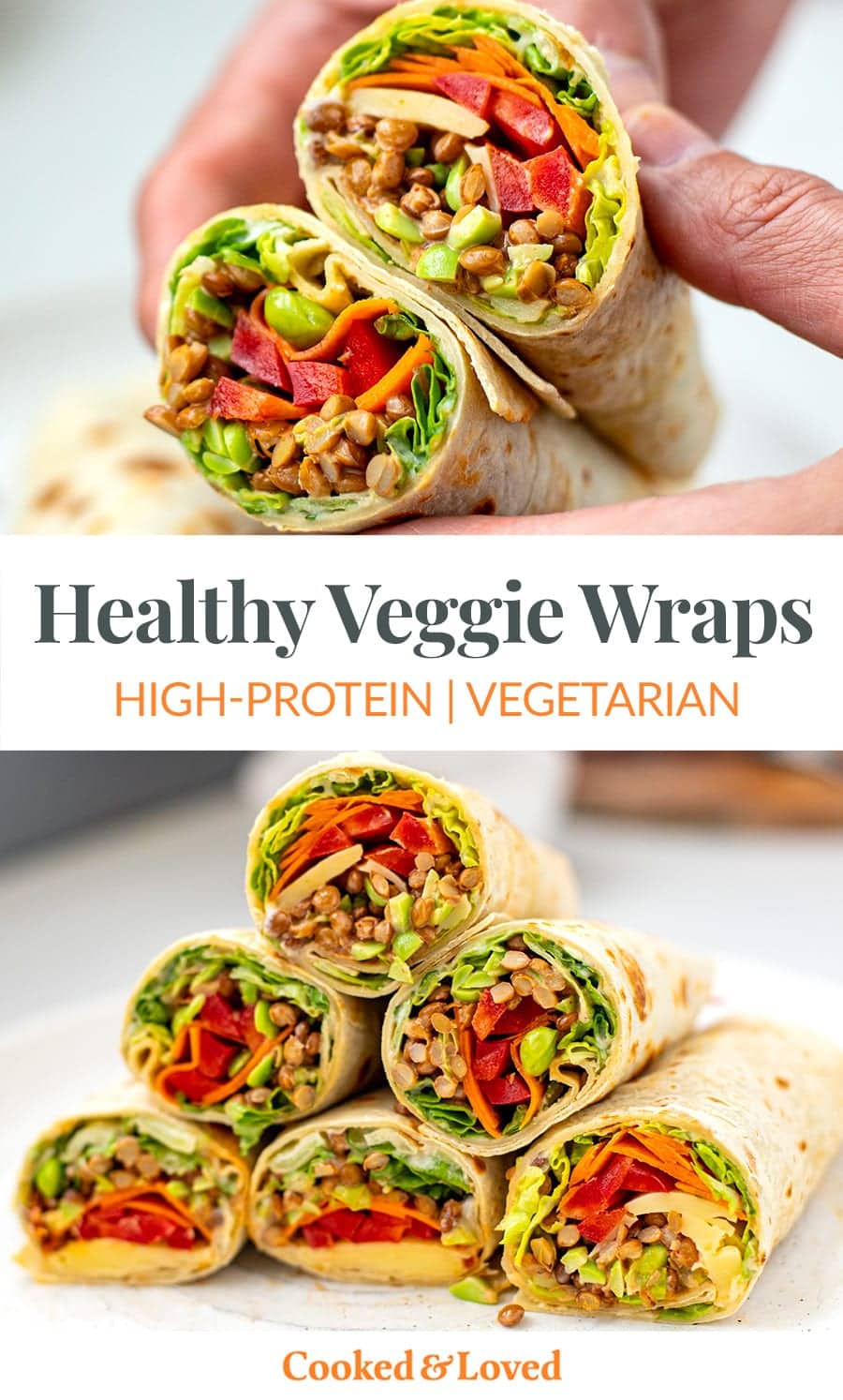 The BEST Veggie Wrap (High-Protein, Vegetarian)