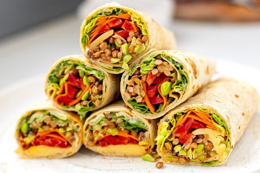 The BEST Veggie Wrap (High-Protein, Vegetarian)