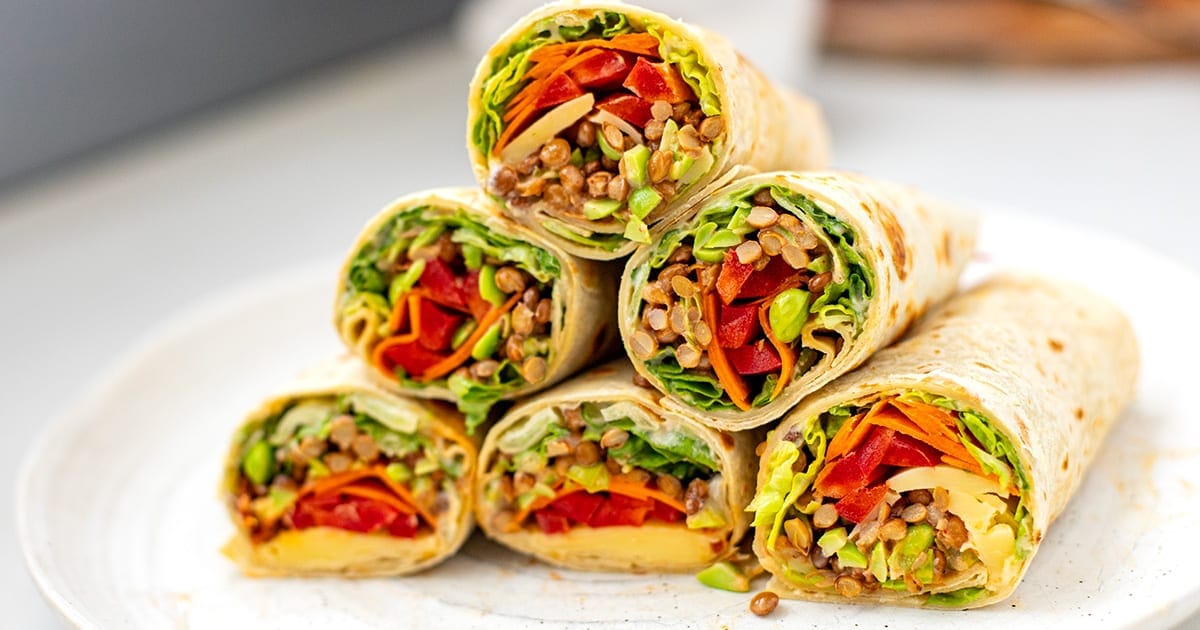 The BEST Veggie Wrap (High-Protein, Vegetarian)