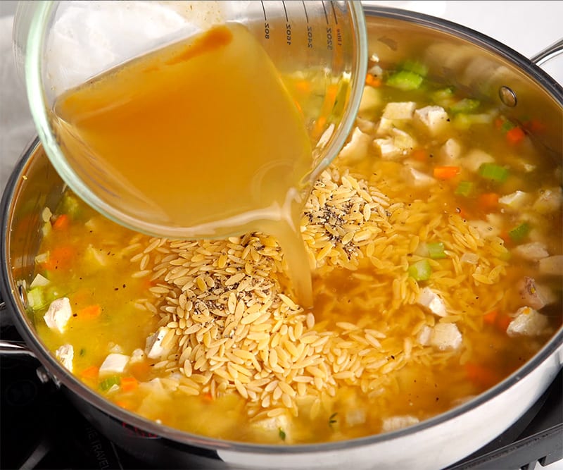 How to cook orzo in chicken broth