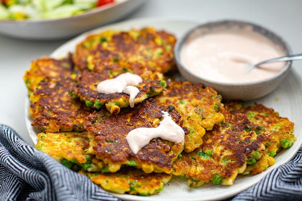 Halloumi Fritters with aioli