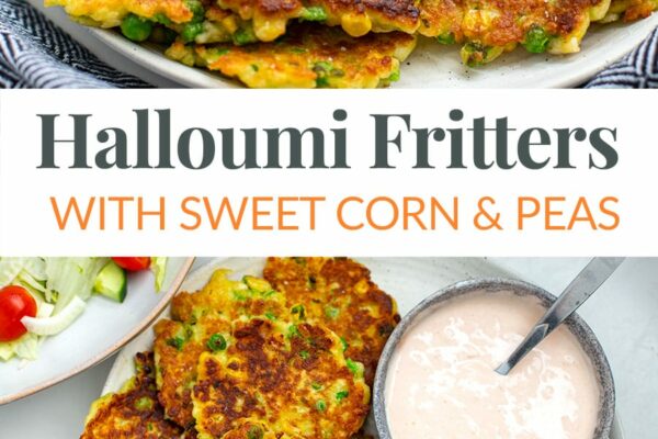 Pea Corn & Halloumi Fritters