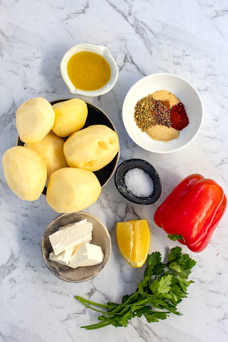 Ingredients for Greek Potatoes