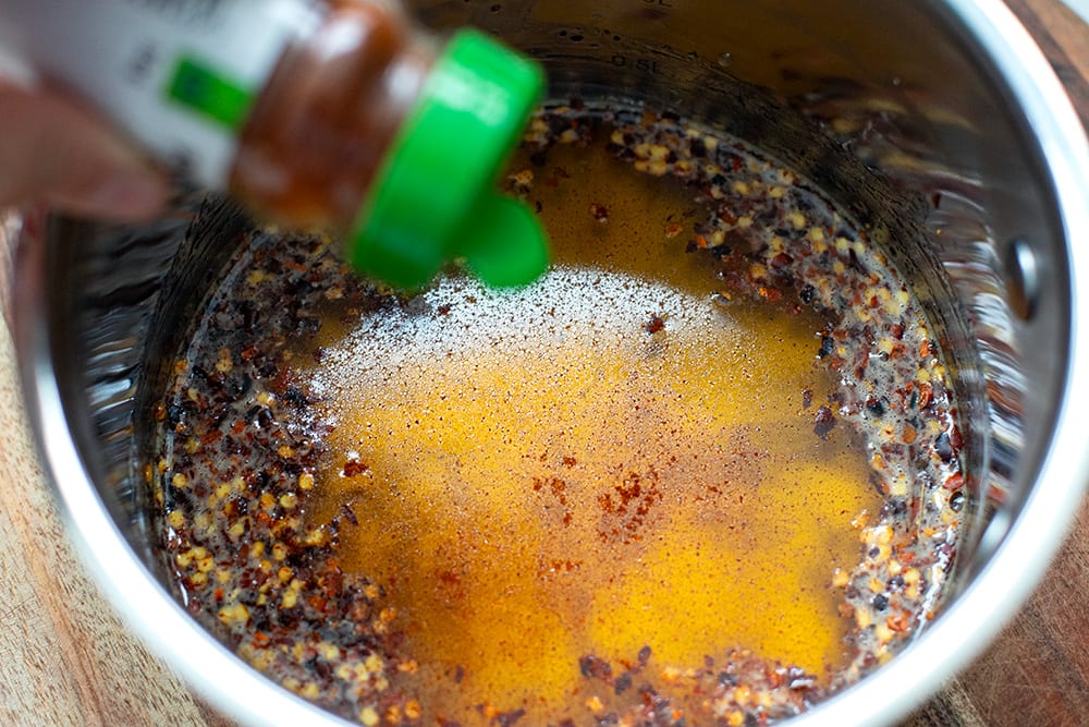 Adding paprika to hot honey
