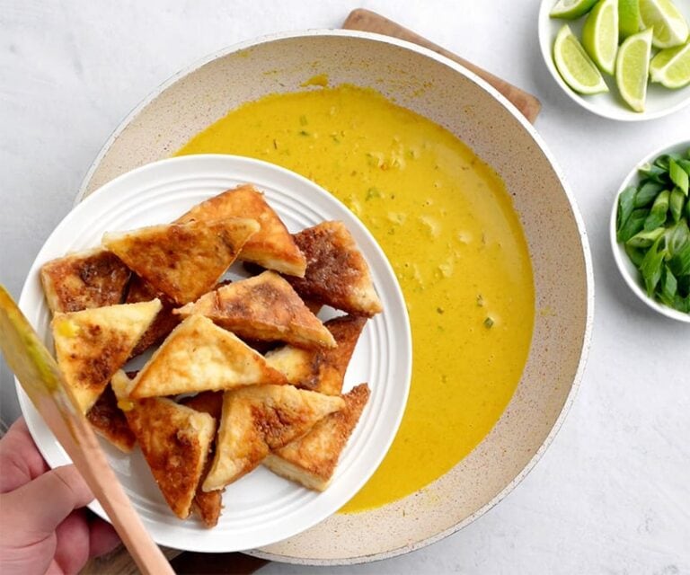 Lemongrass Tofu In Coconut Curry Sauce