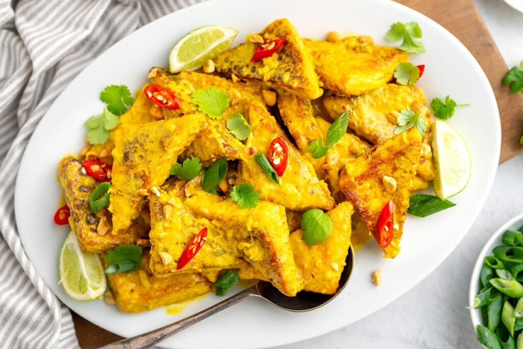 Lemongrass Tofu In Coconut Curry Sauce