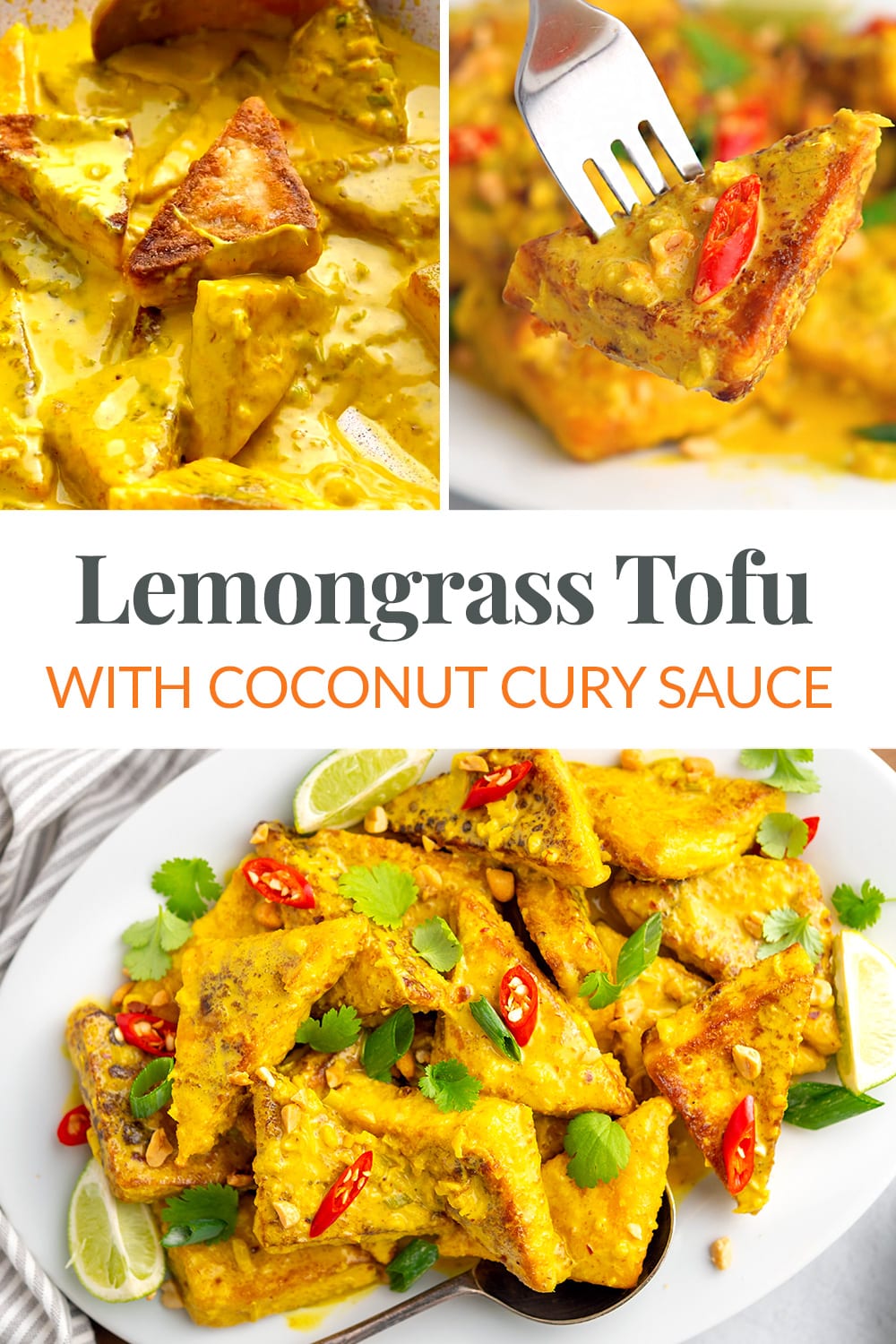 Lemongrass Tofu With Coconut Curry Sauce