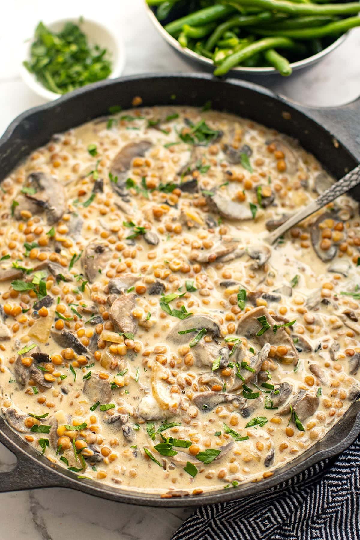 Lentil Mushroom Stroganoff Recipe (Vegetarian & Gluten-Free)