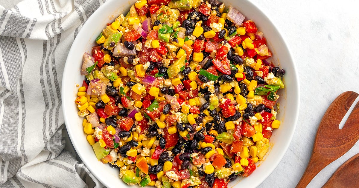 Mexican Salad With Corn & Black Beans